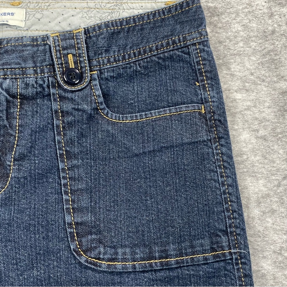 Dockers Womens Blue Denim Cropped Favorite Fit Dark Wash Jeans Size 4 - Picture 6 of 11